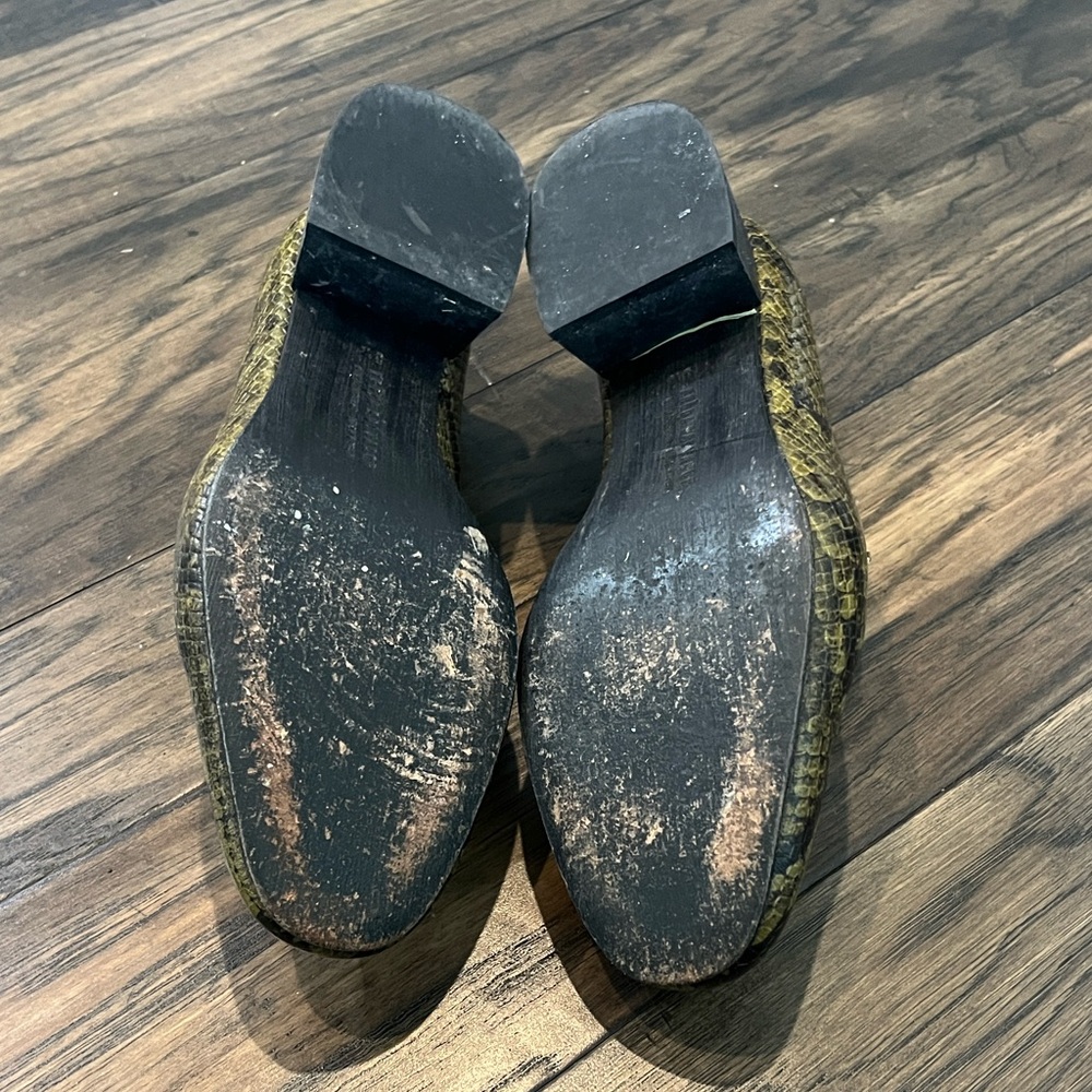 Freda Salvador Two Tone Python Print Loafers Sz 8… - image 7